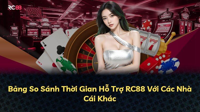 Bảng So Sánh Thời Gian Hỗ Trợ RC88 Với Các Nhà Cái Khác